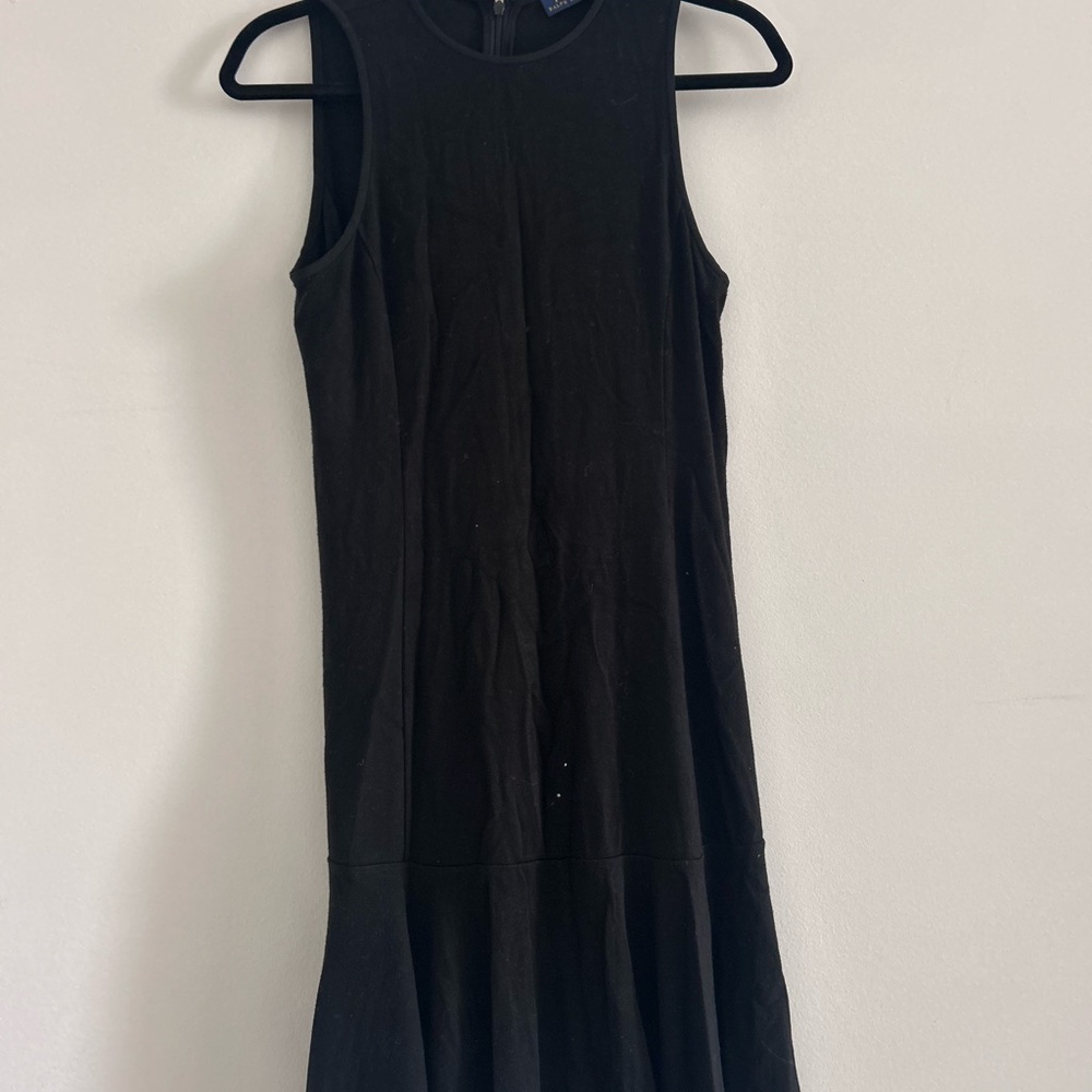 Ralph Lauren Sleeveless Black Drop Waist Mini Dress Size medium